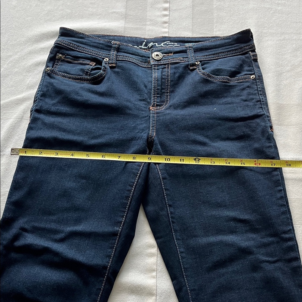 INC Denim Dark Blue Women's Capris Pants Jeans Skinny Leg Size 6 - Picture 5 of 12